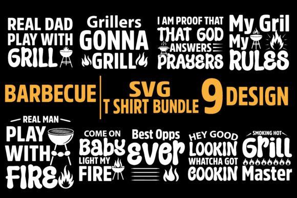 Barbecue SVG Bundle: 9 Designs for Real Embroidery Work
