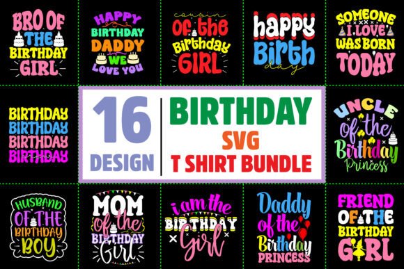 Birthday SVG Bundle 16 Designs