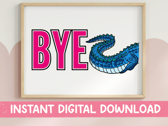 Bye Alligator Tail SVG PNG