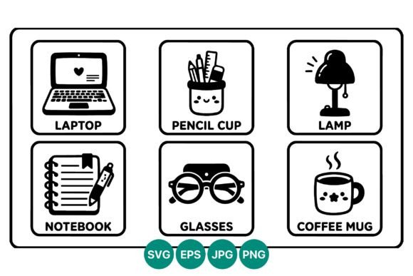 Cartoon Laptop Pencil Cup Lamp Notebook