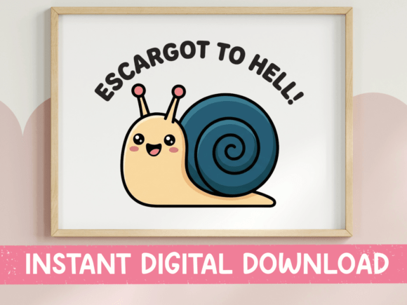 Escargot to Hell SVG: A Kawaii Snail That Actually Stitches Well