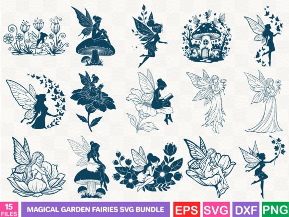 Magical Garden Fairies SVG Bundle