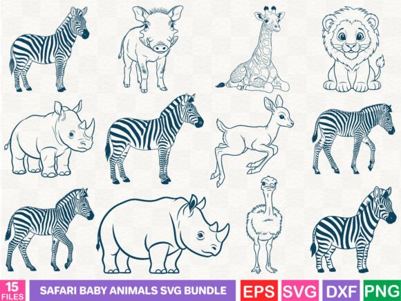 Safari Baby Animals SVG Bundle
