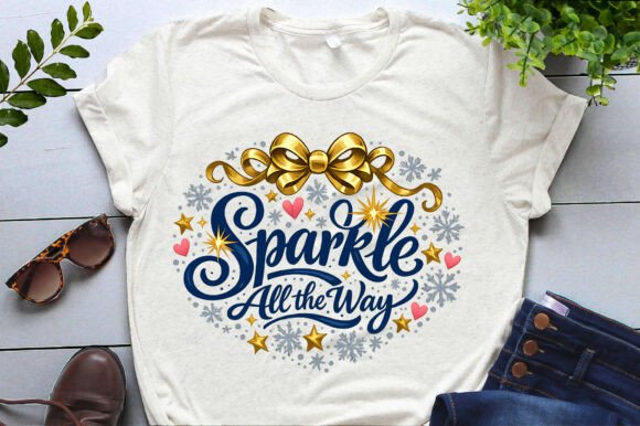 Sparkle All the Way Cute Typography PNG