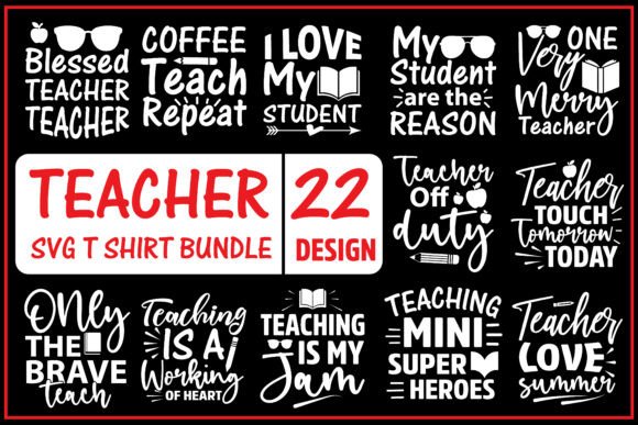 Teacher Life SVG Bundle 22 Designs