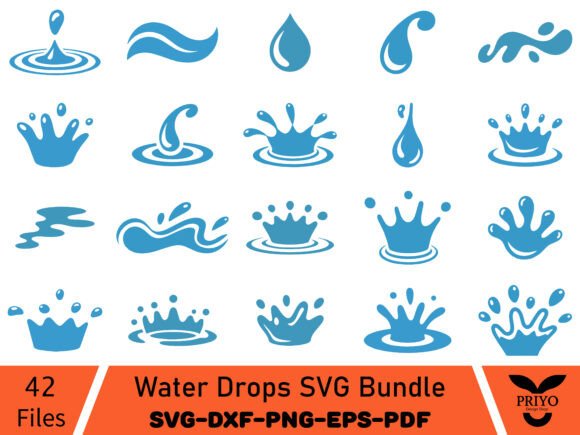 Water Drops SVG Bundle