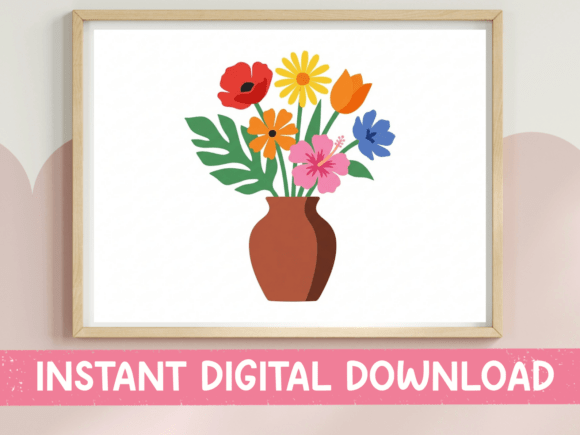 Wildflower Bouquet SVG PNG Vase Design