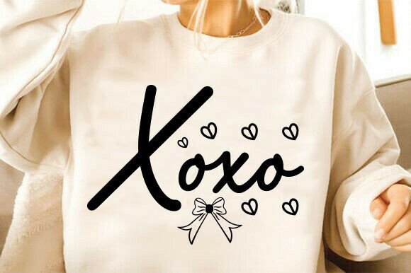 XOXO Hearts SVG PNG
